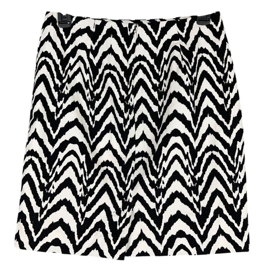 Banana Republic Mod Mini Skirt Womens 2 Chevron Lined Business Casual
